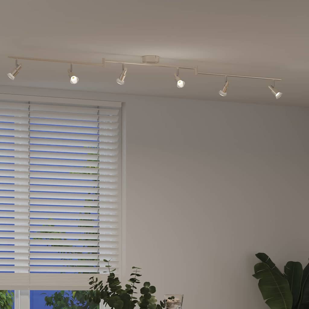 vidaXL Σποτ οροφής Βουρτσισμένο Νίκελ 176.5 x 9.5 x 14 εκ Ατσάλι