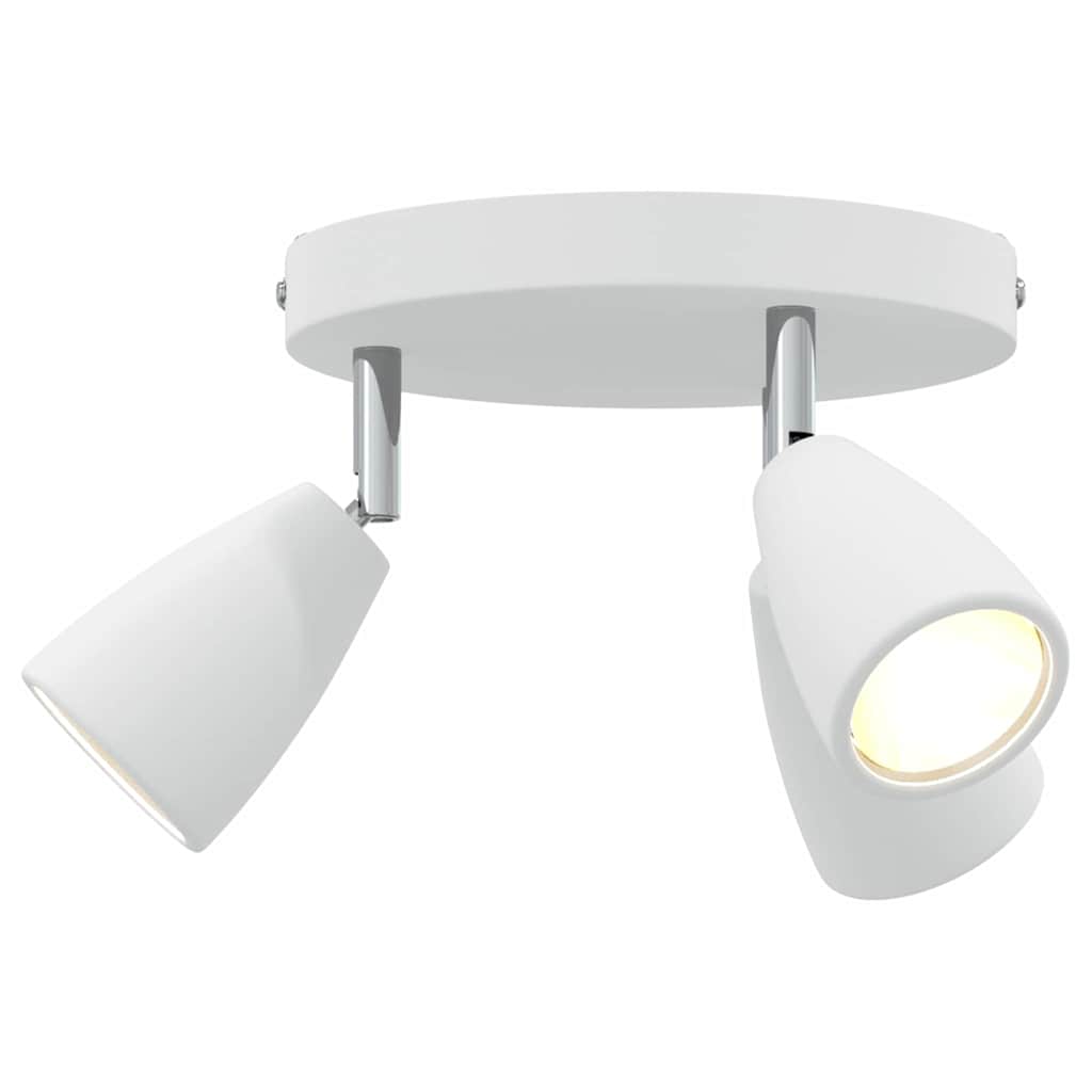vidaXL Σποτ οροφής με προβολείς Λευκό 19 x 19 x 14,5 εκ. Μέταλλο
