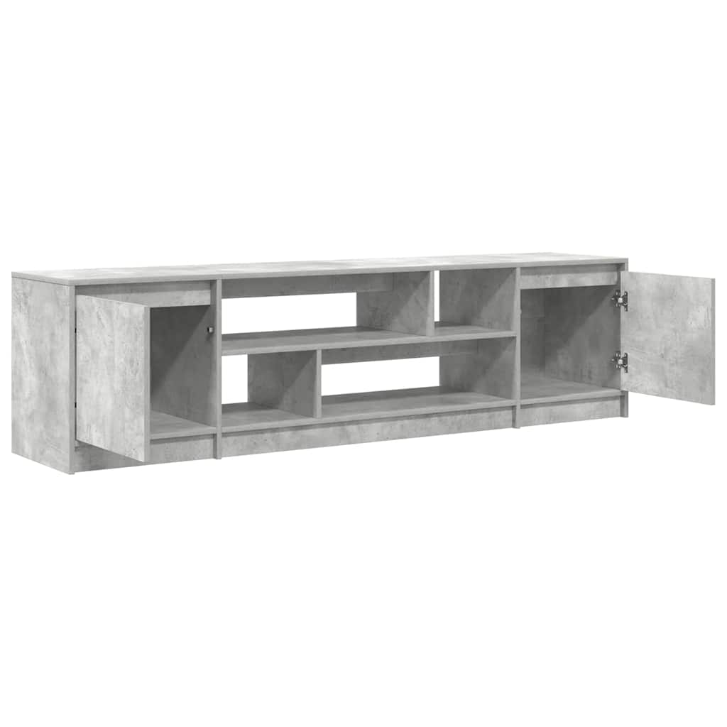 vidaXL Έπιπλο Τηλεόρασης Γκρι Σκυροδέματος 188,5x41x50 εκ. Επεξ. Ξύλο