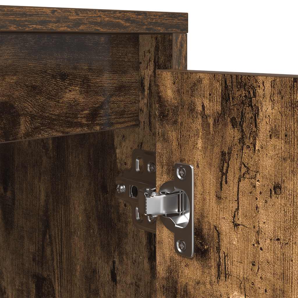 vidaXL Έπιπλο Τηλεόρασης με LED Καπνιστή Δρυς 160,5x41x50 εκ.