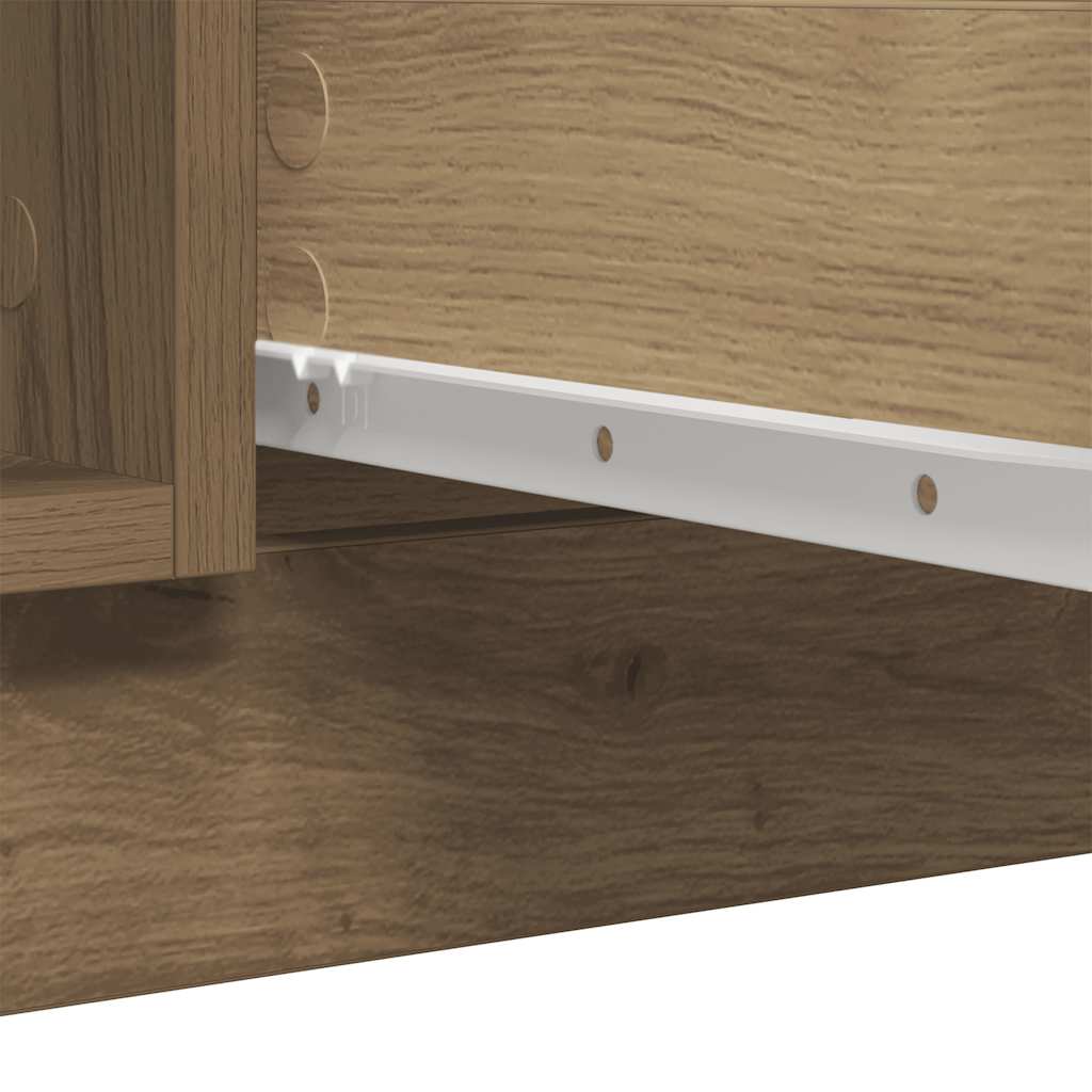 vidaXL Συρταριέρα με Συρτάρια Τεχνίτης Δρυς 100,5x35x76 εκ. Επεξ. Ξύλο