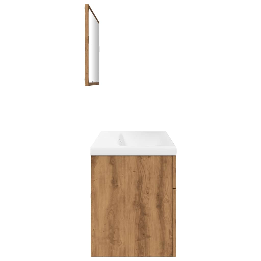 vidaXL Σετ Επίπλων Μπάνιου 3 Τεμαχίων Τεχνίτης Δρυς από Τεχν. Ξύλο