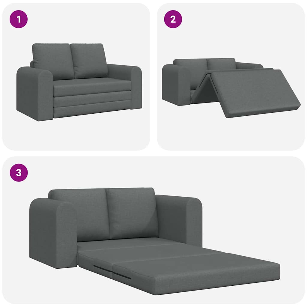 vidaXL Κρεβάτι καναπές 60cm Σκούρο Γκρι ύφασμα