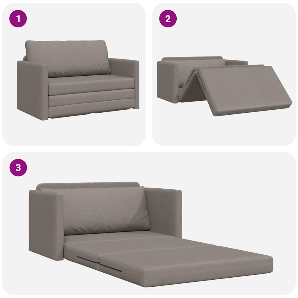 vidaXL Κρεβάτι καναπές 110cm Taupe ύφασμα