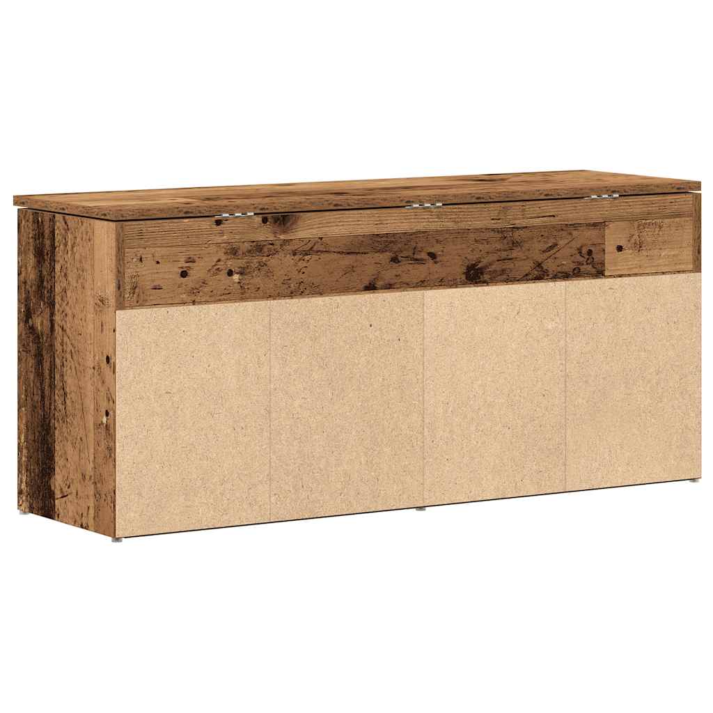 Πάγκος παπουτσιών vidaXL Παλαιό ξύλο 102x30,5x45 cm Ξύλο μηχανής