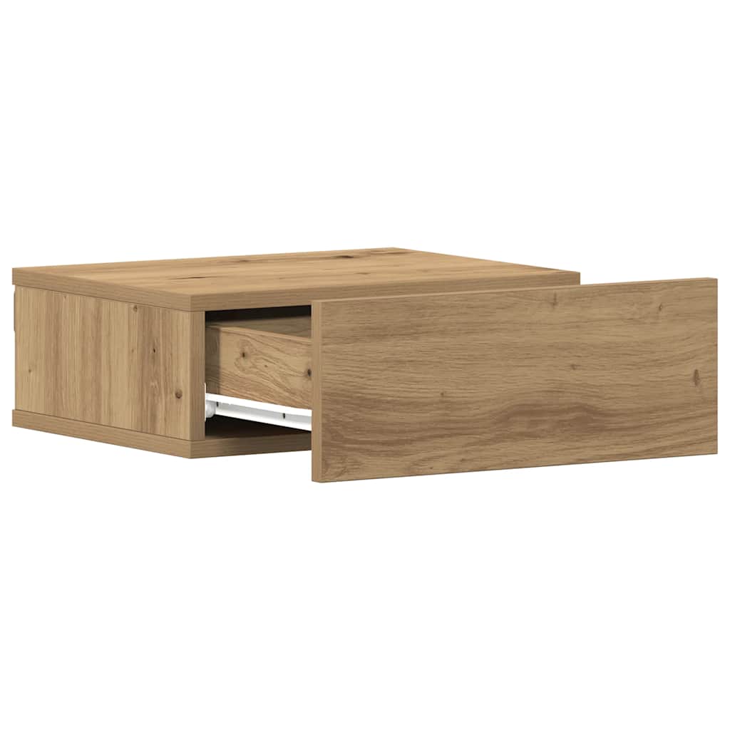 vidaXL Κομοδίνα Κρεμαστά Καφέ Δρυς 40x31x27 εκ. Επεξεργ. Ξύλο