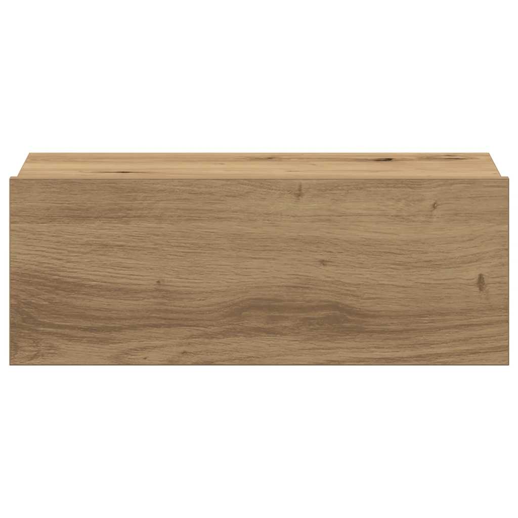vidaXL Κομοδίνα Κρεμαστά Καφέ Δρυς 40x31x27 εκ. Επεξεργ. Ξύλο