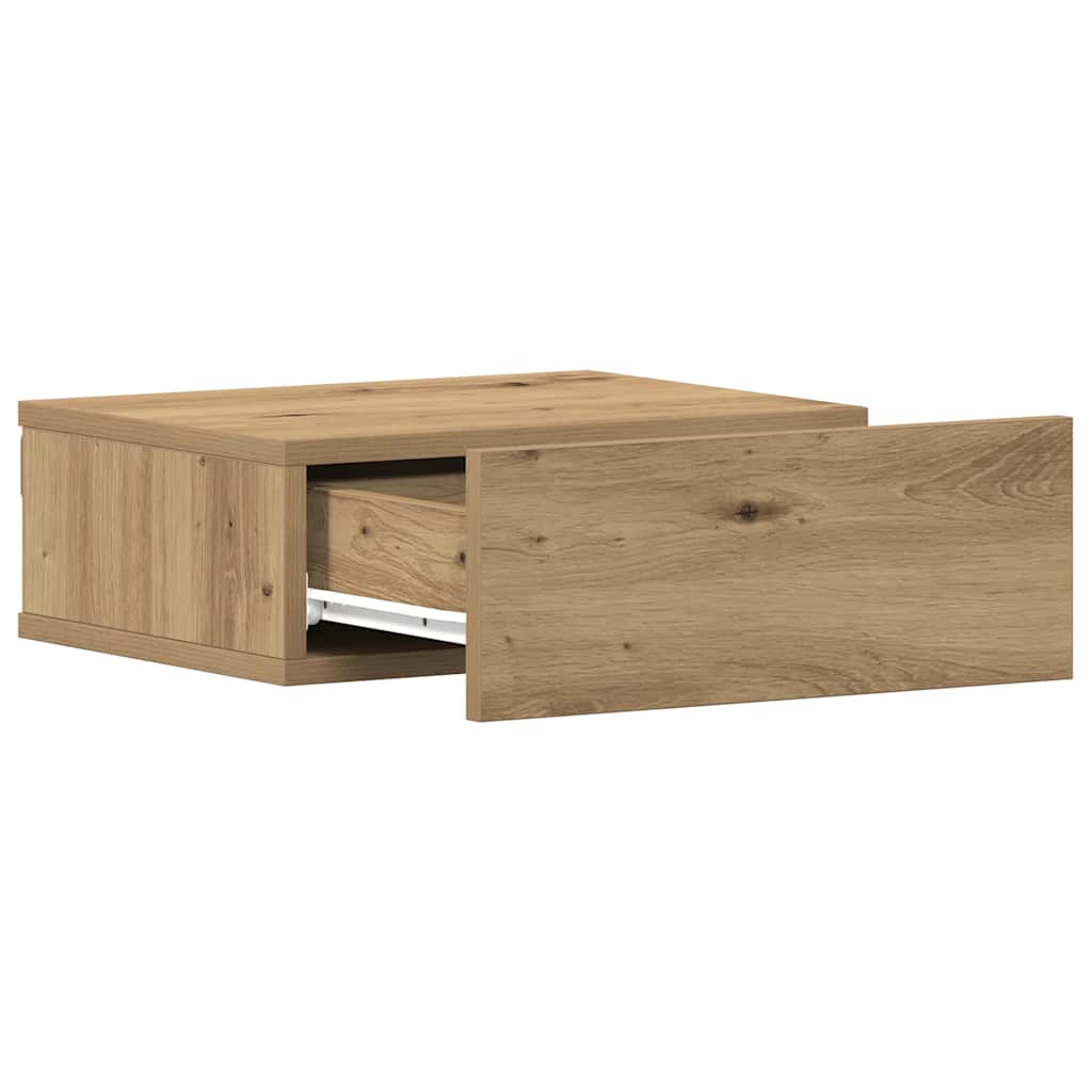 vidaXL Κομοδίνα Κρεμαστά 2 τεμ. Δρυς τεχνίτης 40x32x15 εκ. Μοριοσανίδα