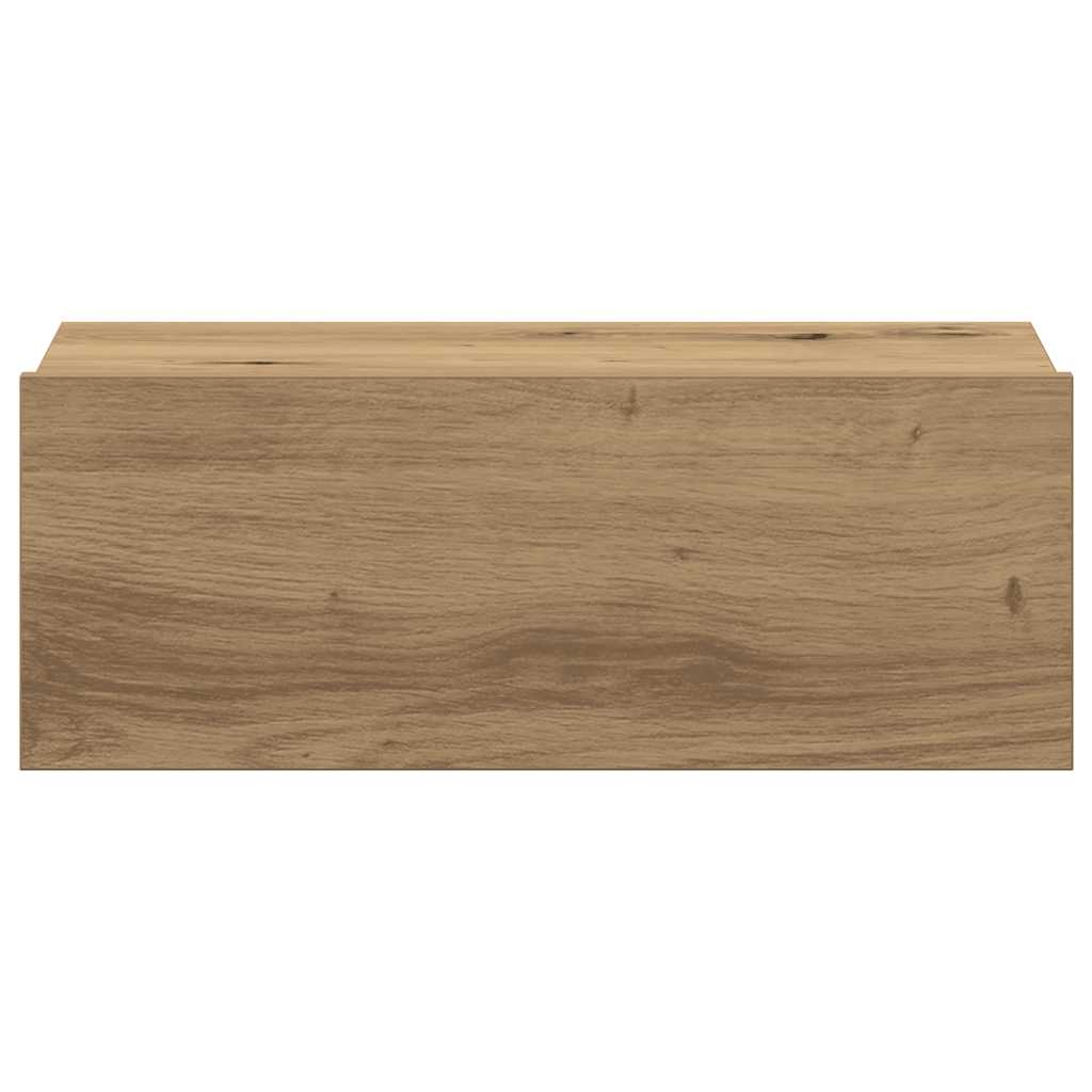 vidaXL Κομοδίνα Κρεμαστά 2 τεμ. Δρυς τεχνίτης 40x32x15 εκ. Μοριοσανίδα