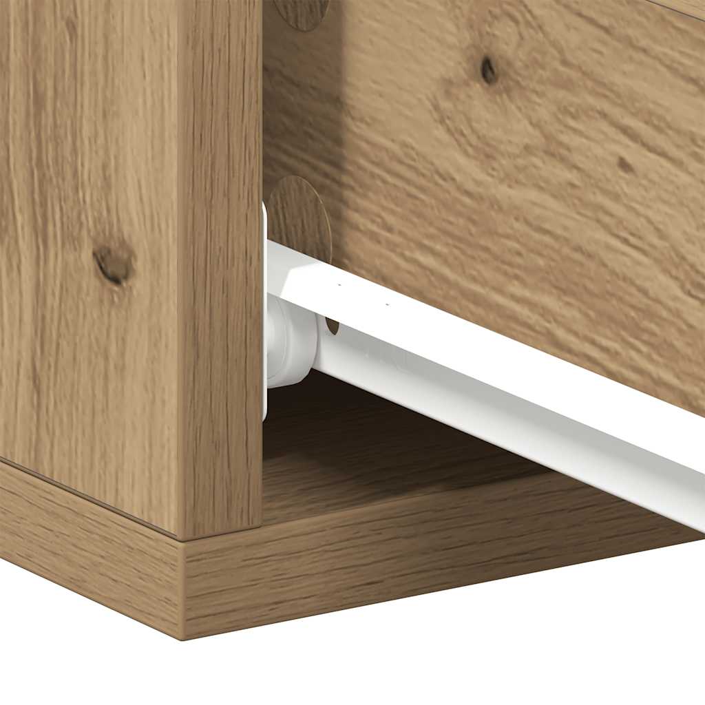 vidaXL Κομοδίνα Κρεμαστά 2 τεμ. Δρυς τεχνίτης 40x32x15 εκ. Μοριοσανίδα