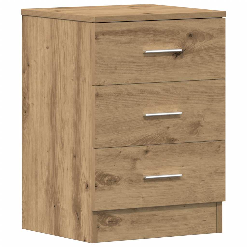 vidaXL Κομοδίνο Αρτισιανή Δρυς 38x35x55 εκ. από Επεξεργασμένο Ξύλο
