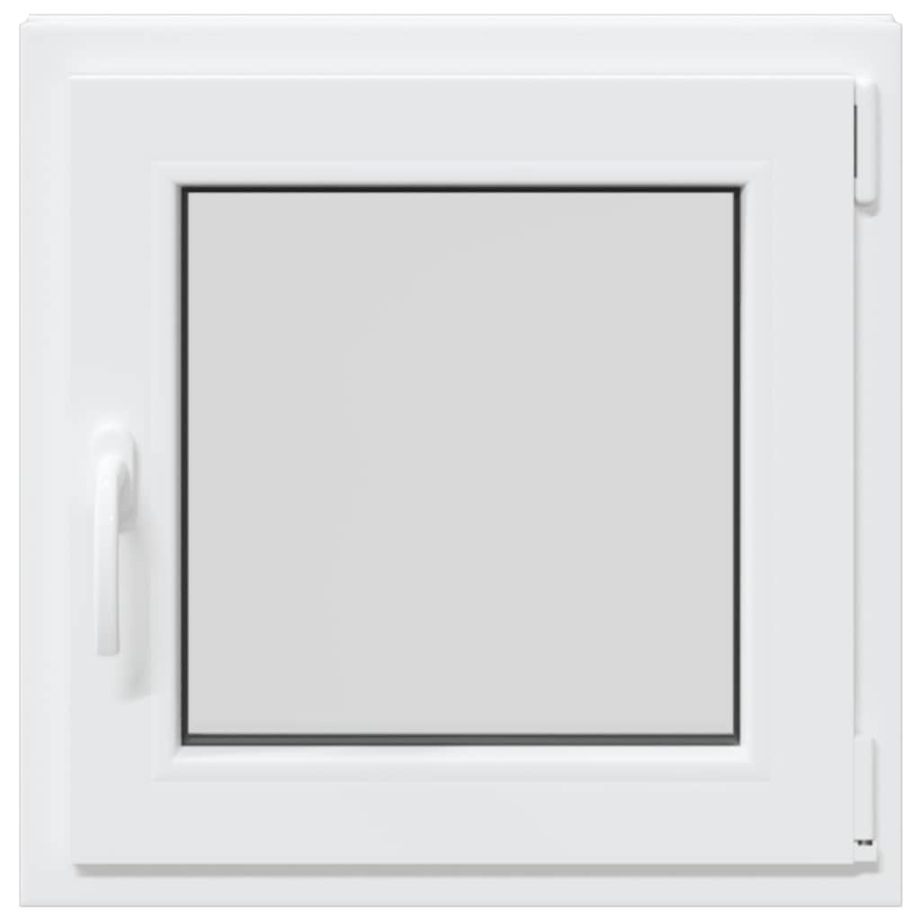 vidaXL Παράθυρο Υπογείου "RISOR" 50x50 εκ. Ανακλινόμενο & Περιστρεφόμενο DIN Δεξιό Λευκό