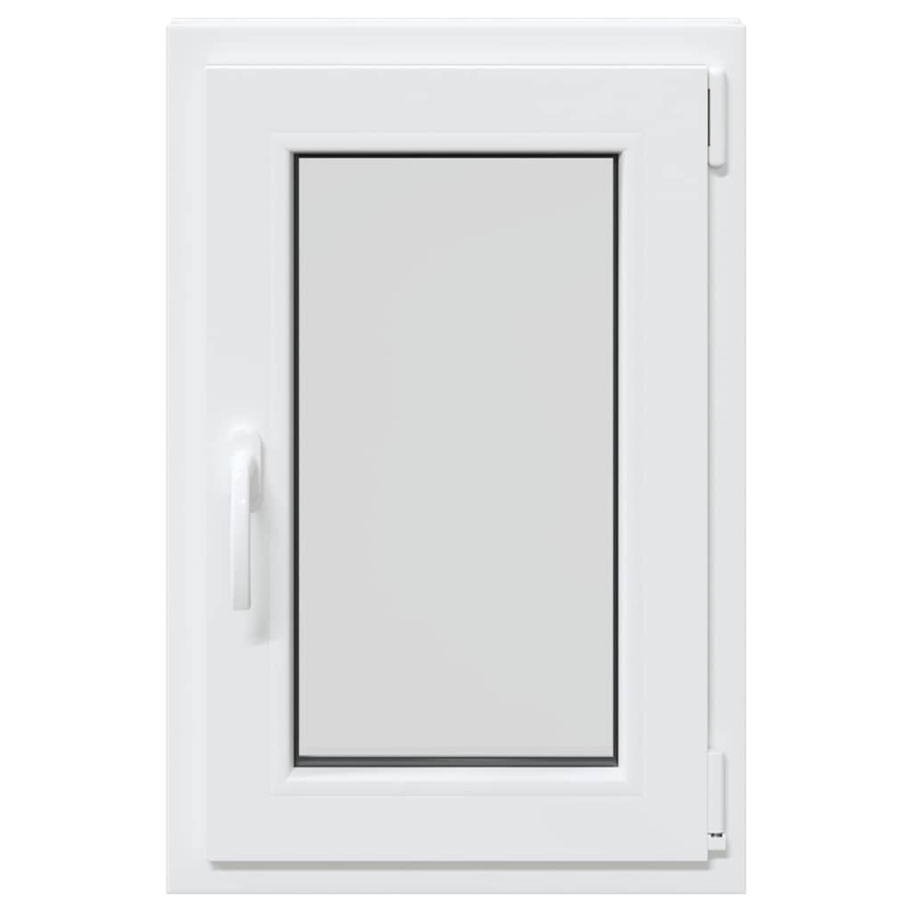 vidaXL Παράθυρο Υπογείου "RISOR" 50x75 εκ. Ανακλινόμενο & Περιστρεφόμενο DIN Δεξιό Λευκό