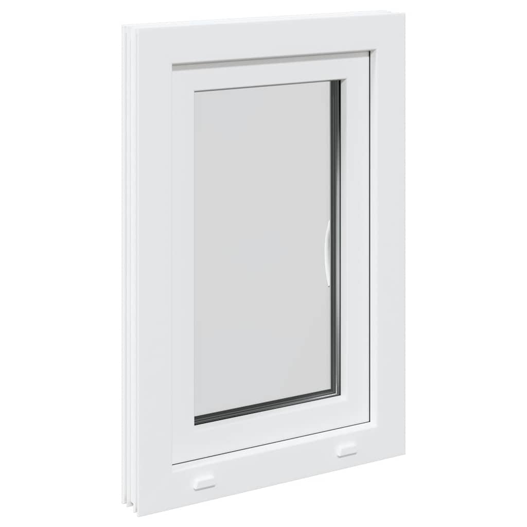 vidaXL Παράθυρο Υπογείου "RISOR" 50x75 εκ. Ανακλινόμενο & Περιστρεφόμενο DIN Δεξιό Λευκό