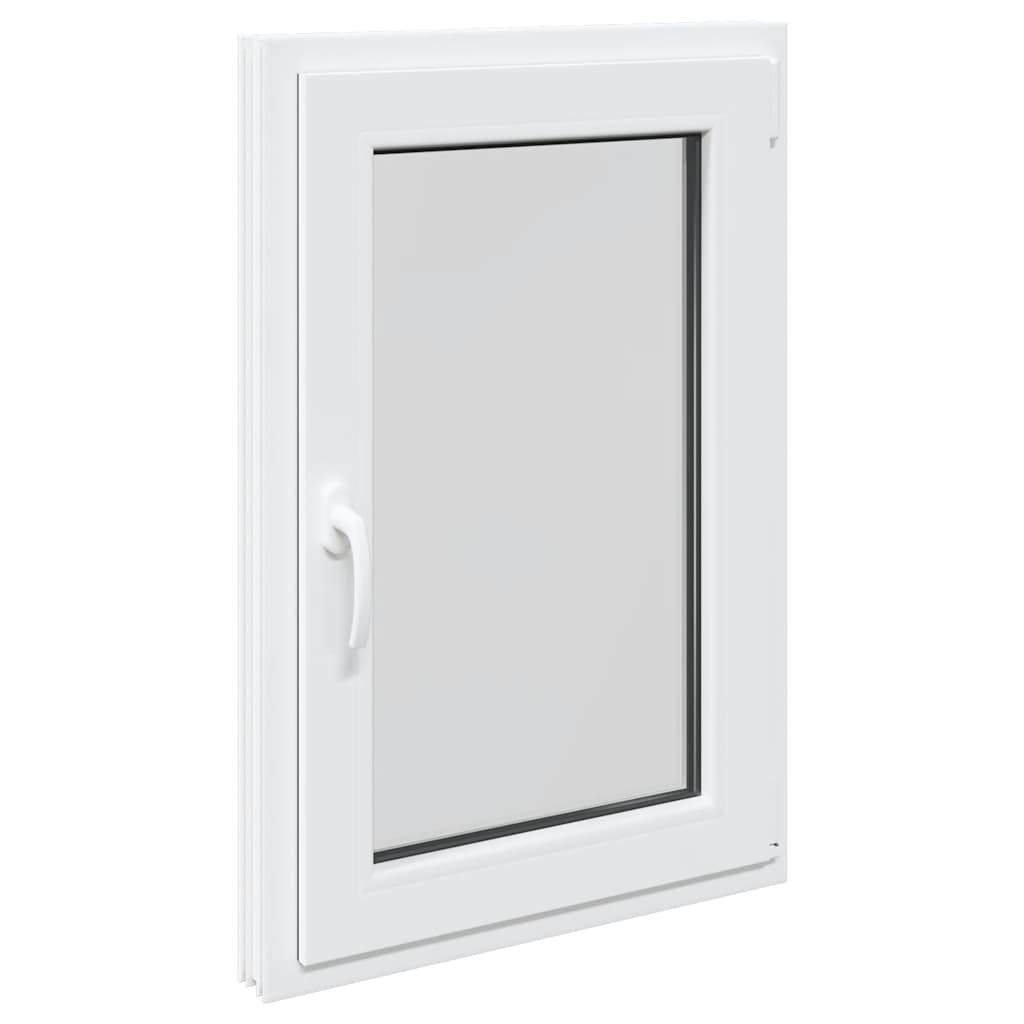 vidaXL Παράθυρο Υπογείου "RISOR" 60x100 εκ. Ανακλινόμενο & Περιστρεφόμενο DIN Δεξιό Λευκό