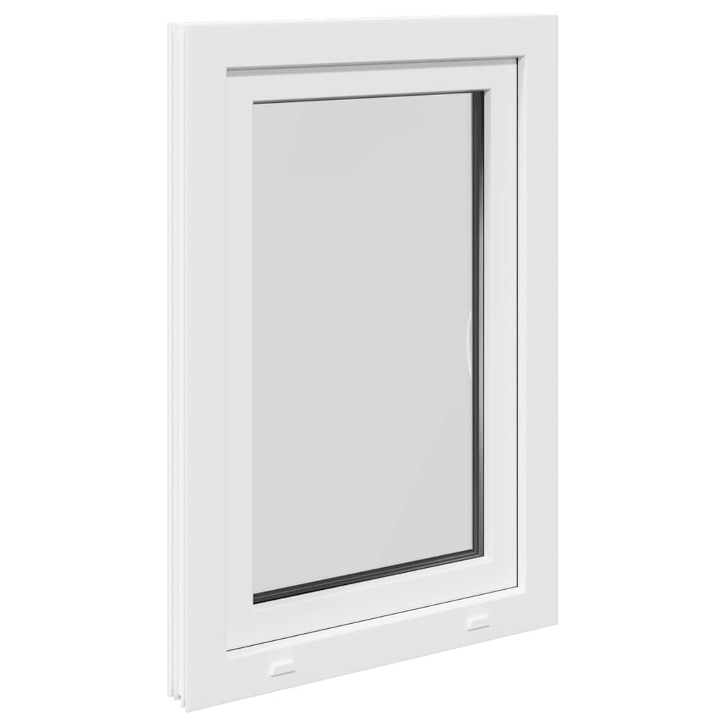 vidaXL Παράθυρο Υπογείου "RISOR" 60x100 εκ. Ανακλινόμενο & Περιστρεφόμενο DIN Δεξιό Λευκό