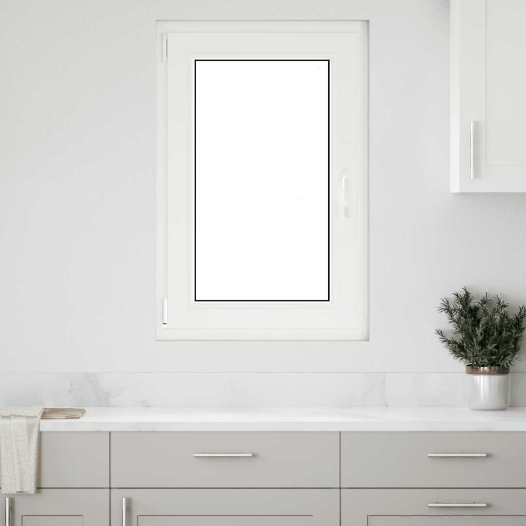 vidaXL Παράθυρο Υπογείου "RISOR" 60x100 εκ. Ανακλινόμενο & Περιστρεφόμενο DIN Αριστερά Λευκό