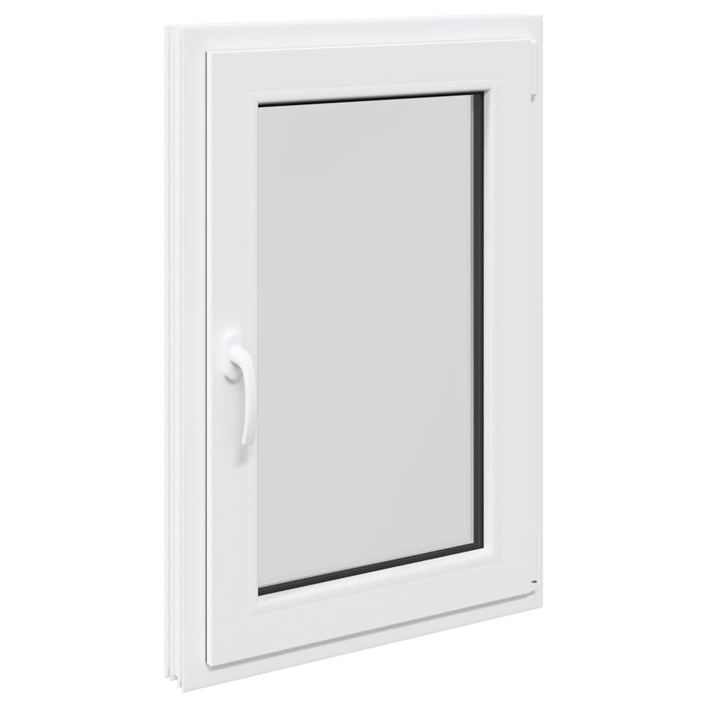 vidaXL Παράθυρο Υπογείου "RISOR" 60x100 εκ. Ανακλινόμενο & Περιστρεφόμενο DIN Δεξιό Λευκό