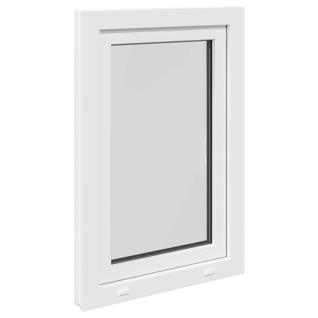 vidaXL Παράθυρο Υπογείου "RISOR" 60x100 εκ. Ανακλινόμενο & Περιστρεφόμενο DIN Δεξιό Λευκό