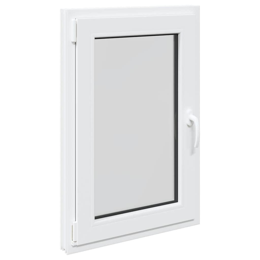 vidaXL Παράθυρο Υπογείου "RISOR" 60x100 εκ. Ανακλινόμενο & Περιστρεφόμενο DIN Αριστερά Λευκό