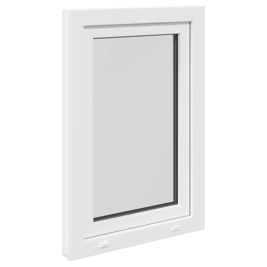 vidaXL Παράθυρο Υπογείου "RISOR" 60x100 εκ. Ανακλινόμενο & Περιστρεφόμενο DIN Αριστερά Λευκό
