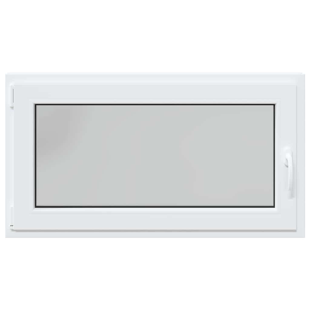 vidaXL Παράθυρο Υπογείου "RISOR" 110x70 εκ. Ανακλινόμενο & Περιστρεφόμενο DIN Αριστερά Λευκό