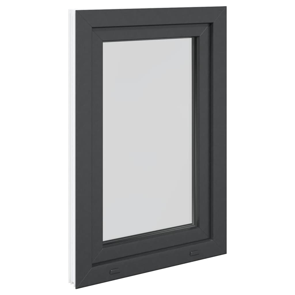 vidaXL Παράθυρο Υπογείου "RISOR" 60x100 εκ. Ανακλινόμενο & Περιστρεφόμενο DIN Αριστερό Ανθρακί