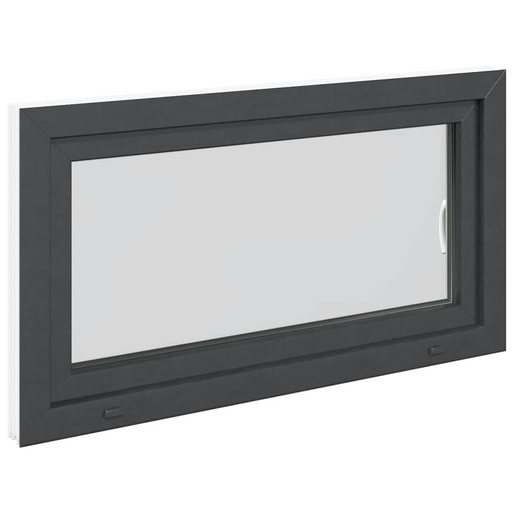 vidaXL Παράθυρο Υπογείου "RISOR" 110x70 εκ. Ανακλινόμενο & Περιστρεφόμενο DIN Δεξί Ανθρακί