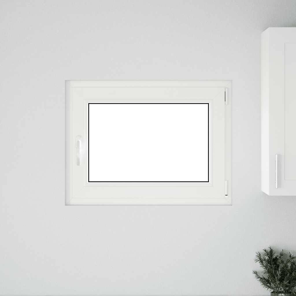 vidaXL Παράθυρο Υπογείου "RISOR" 80x60 εκ. Ανακλινόμενο & Περιστρεφόμενο DIN Δεξί Ανθρακί