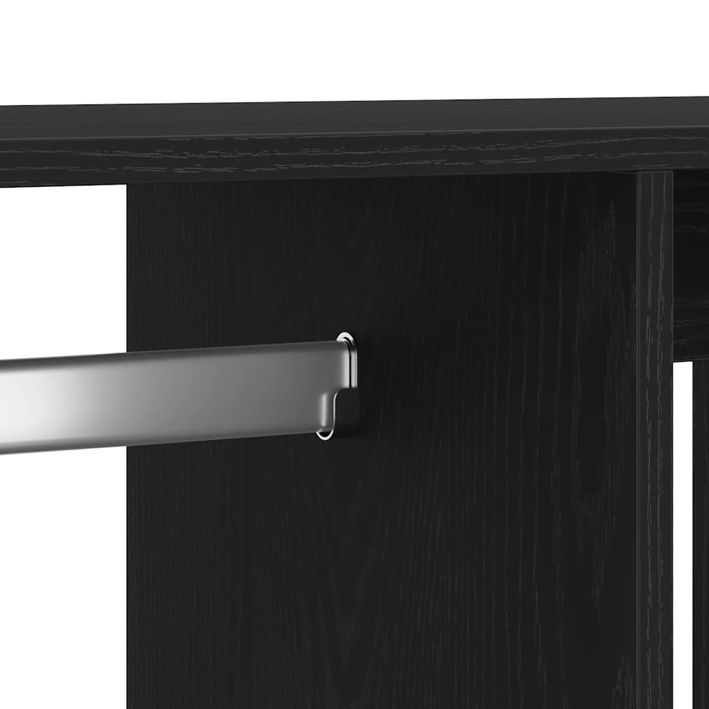 vidaXL Ντουλάπα Μαύρη Δρυς 80x40x110 εκ. από Τεχνητό Ξύλο