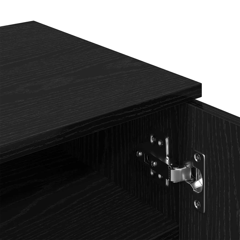 vidaXL Ντουλάπα Παπουτσιών με ράφι Μαύρη δρυς 59 x 35 x 100 εκ