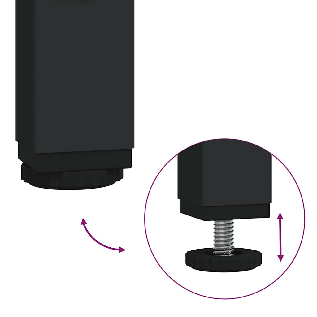 vidaXL Κομοδίνα 2 τεμ. Μαύρη Δρυς 34x35,5x50 εκ. από Τεχνητό Ξύλο