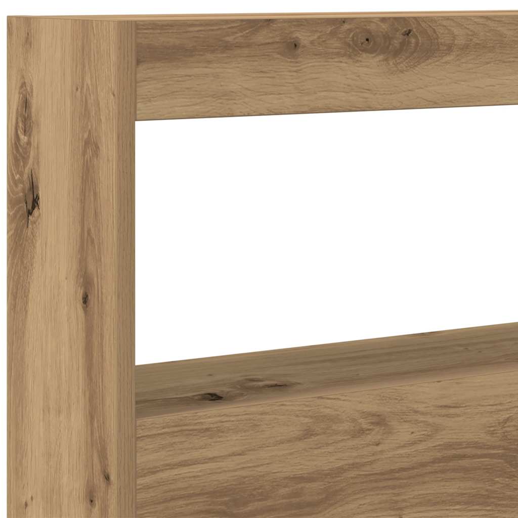 vidaXL Κεφαλάρι με Αποθηκευτικό Χώρο & LED Artisan Δρυς 100x17x102 εκ.