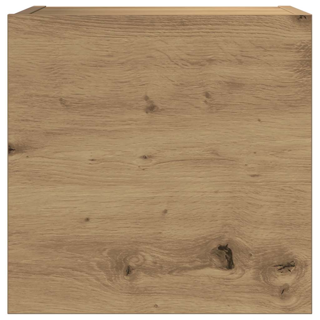 vidaXL Σετ ντουλαπιών τηλεόρασης 7 τεμαχίων Επιτοίχιο Τεχνικής Δρυς