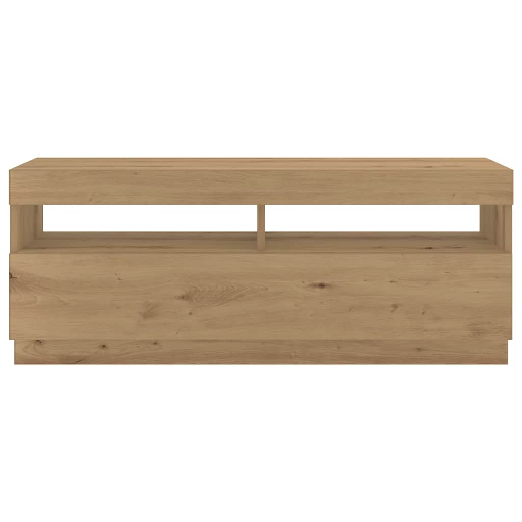 vidaXL Έπιπλο Τηλεόρασης με LED Αρτισιανή Δρυς 300x35x40 εκ Επεξ.Ξύλο