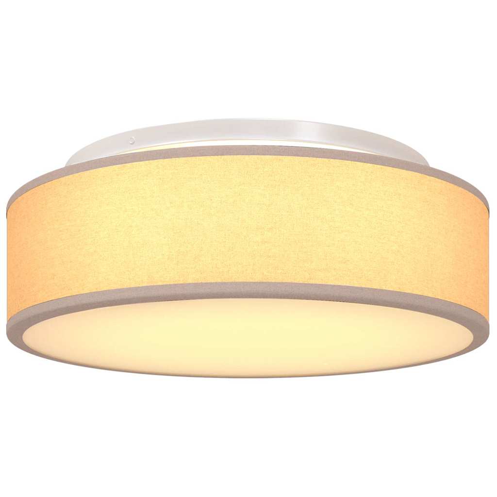 vidaXL Φωτιστικά Οροφής Flush Mount Ταπέ Ø 38 εκ Υφάσματος E27