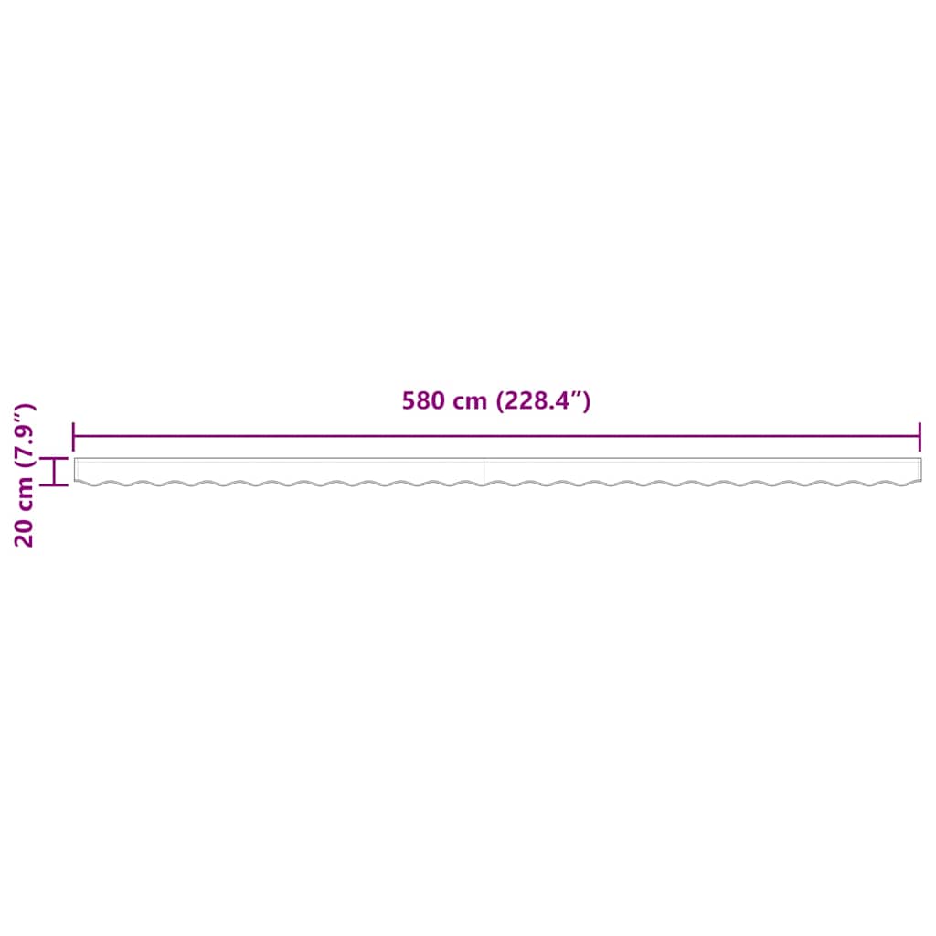 vidaXL Αντικατάσταση κουρτίνας τέντας Λευκό 580 x 20 εκ. Πολυεστέρας