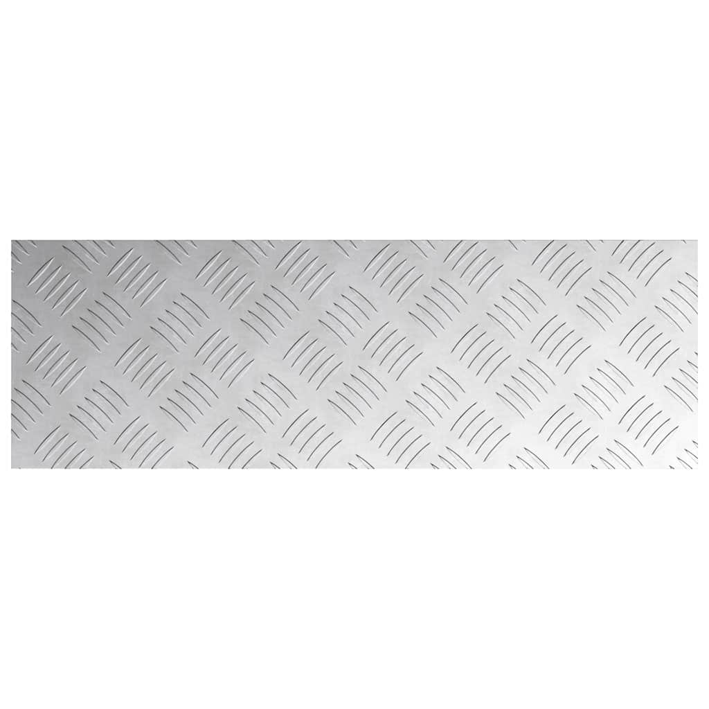 vidaXL Επιφάνειες Καρό 2 pcs Ασημί 60 x 20 cm Αλουμίνιο