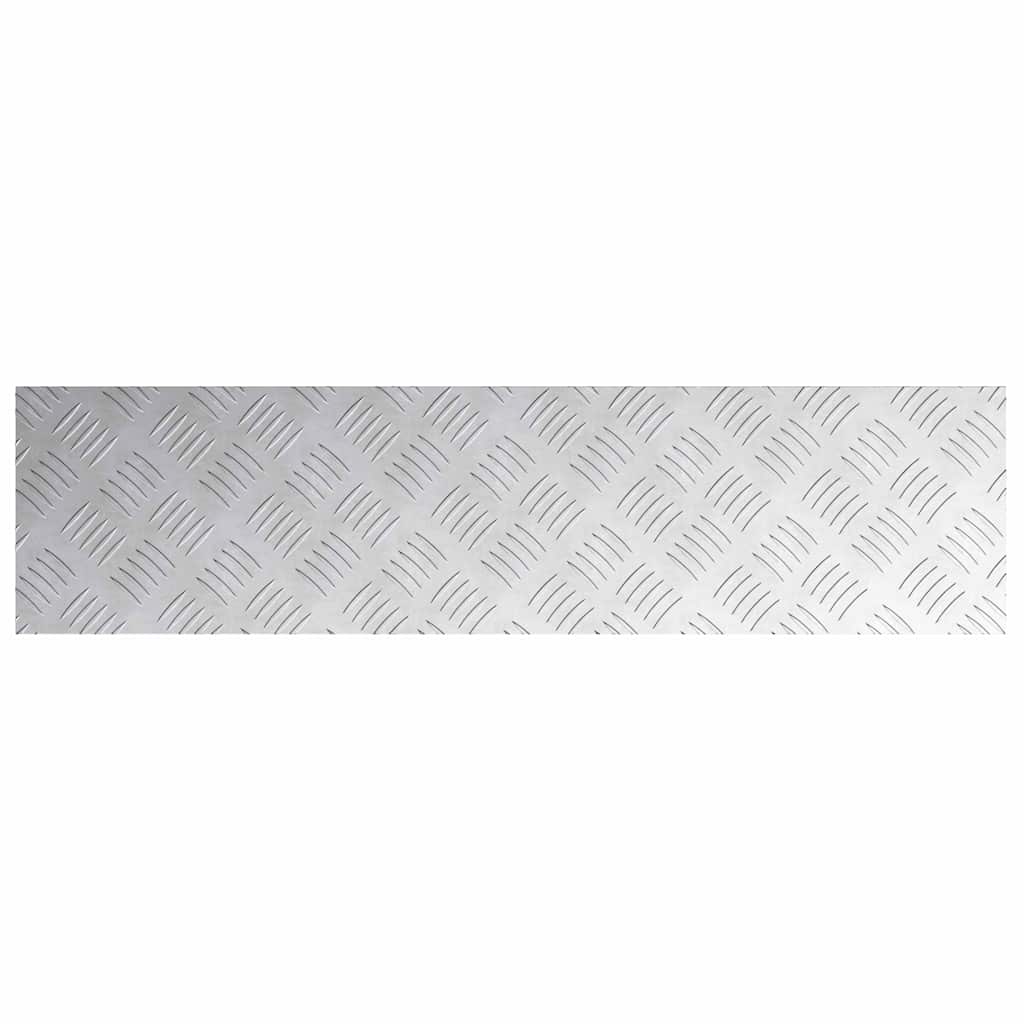 vidaXL Επιφάνειες Καρό 2 pcs Ασημί 80 x 20 cm Αλουμίνιο