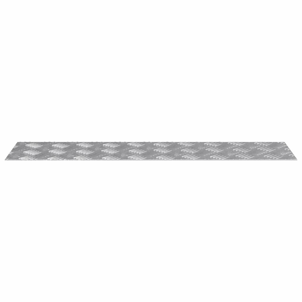 vidaXL Επιφάνειες Καρό 2 pcs Ασημί 80 x 20 cm Αλουμίνιο