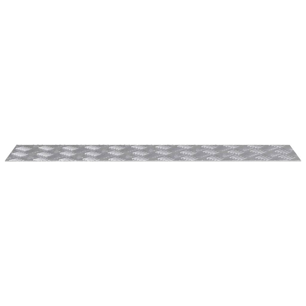 vidaXL Επιφάνειες Καρό 4 pcs Ασημί 90 x 20 cm Αλουμίνιο