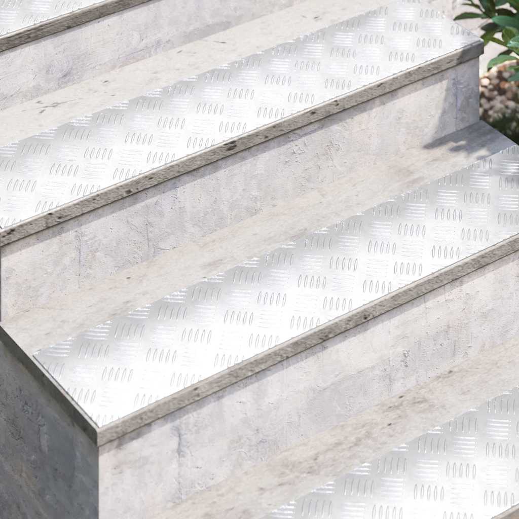 vidaXL Επιφάνειες Καρό 2 pcs Ασημί 100 x 20 cm Αλουμίνιο