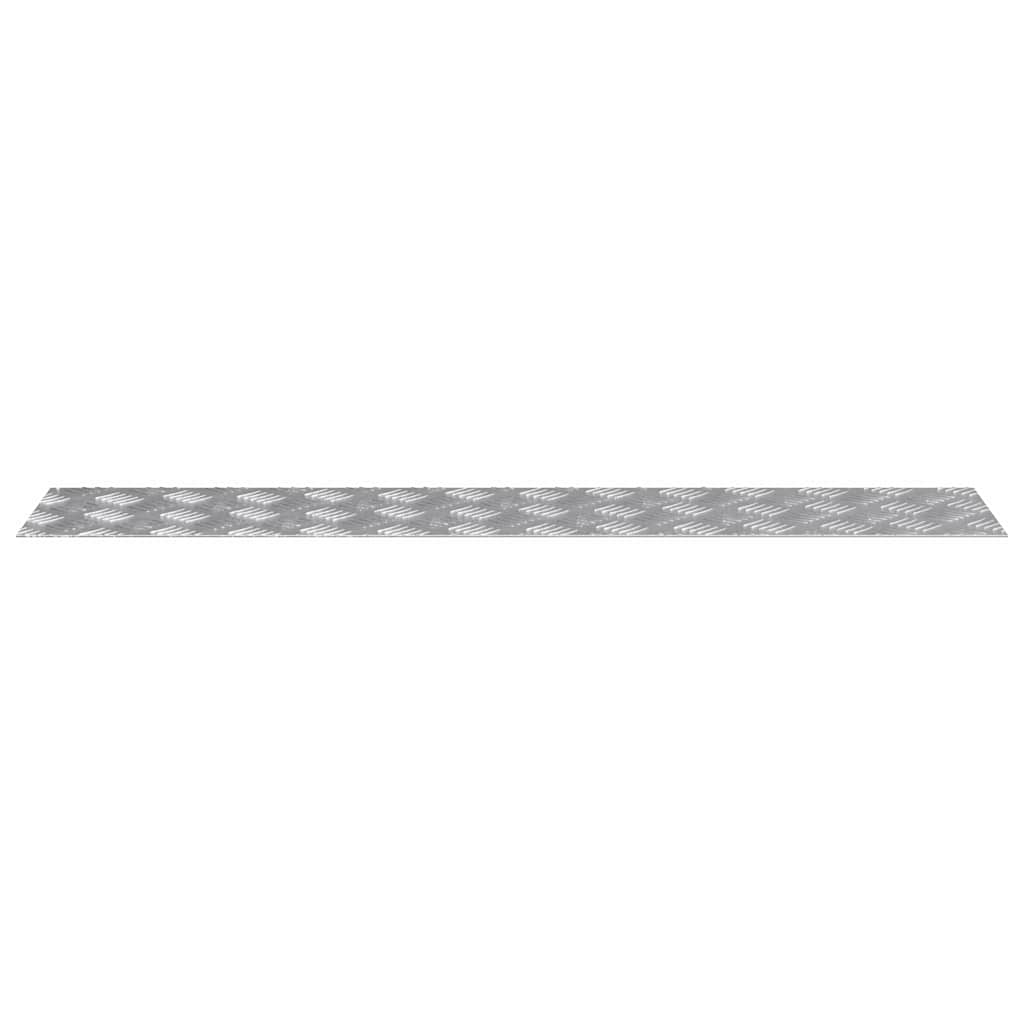 vidaXL Επιφάνειες Καρό 2 pcs Ασημί 100 x 20 cm Αλουμίνιο
