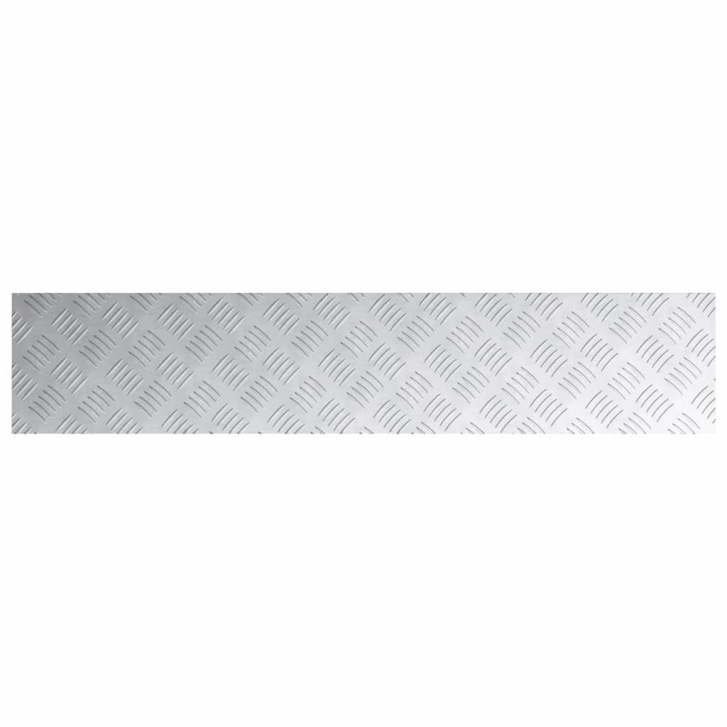 vidaXL Επιφάνειες Καρό 2 pcs Ασημί 100 x 20 cm Αλουμίνιο