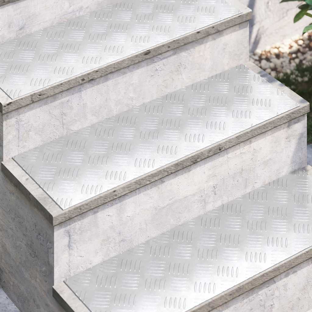 vidaXL Επιφάνειες Καρό 2 pcs Ασημί 75 x 25 εκ. Αλουμίνιο
