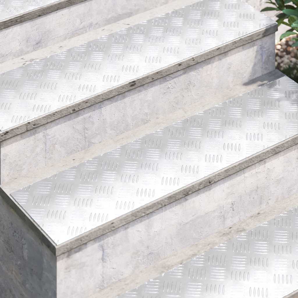 vidaXL Επιφάνειες Καρό 2 pcs Ασημί 100 x 25 cm Αλουμίνιο