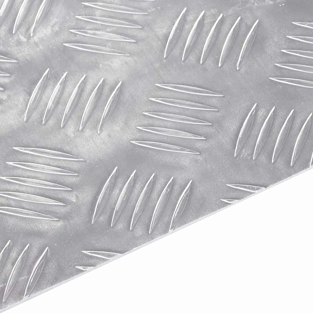 vidaXL Επιφάνειες Καρό 2 pcs Ασημί 100 x 25 cm Αλουμίνιο