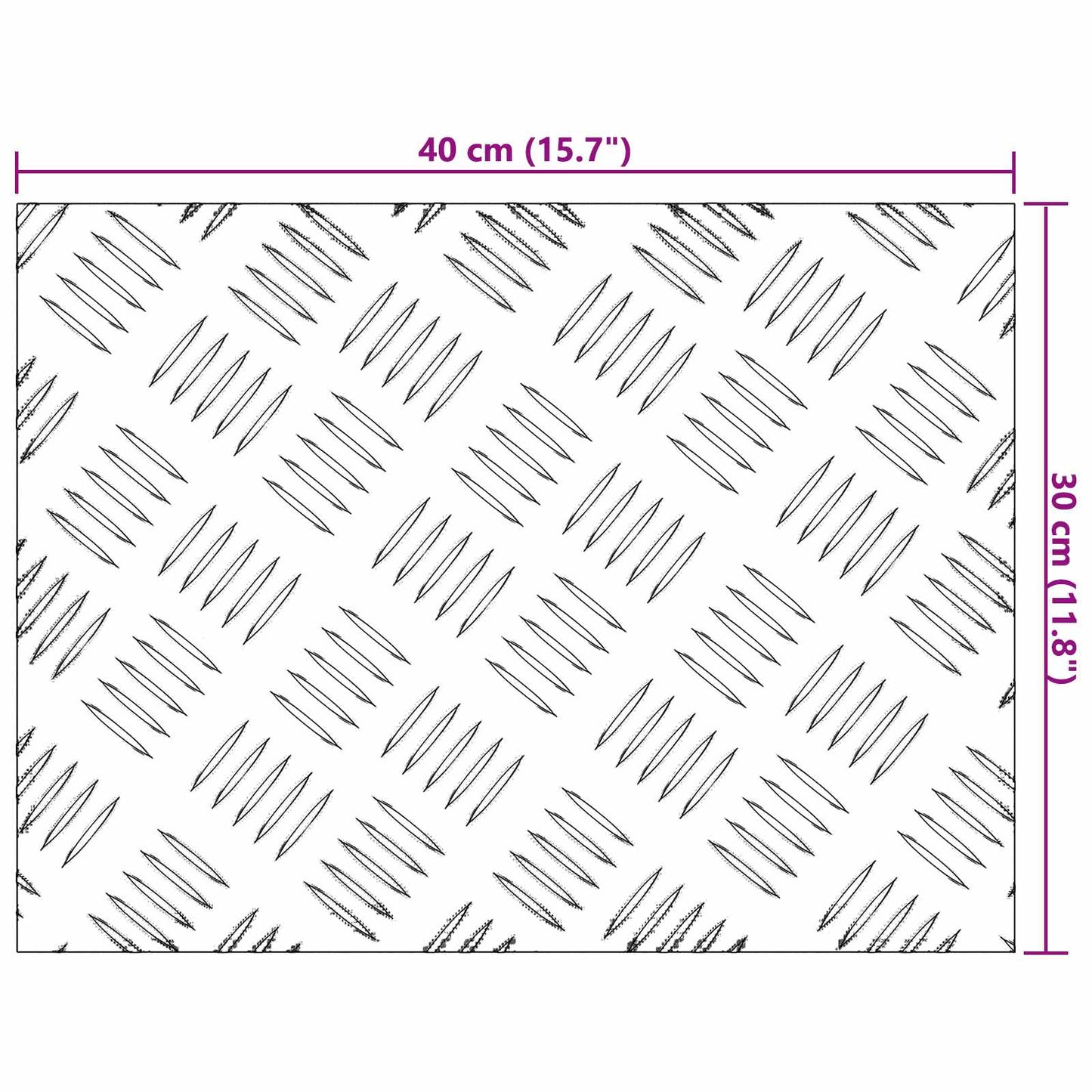 vidaXL Σκαλοπάτι 2 τμχ. 40 x 30 cm Ασημί Αλουμίνιο Ορθογώνιος