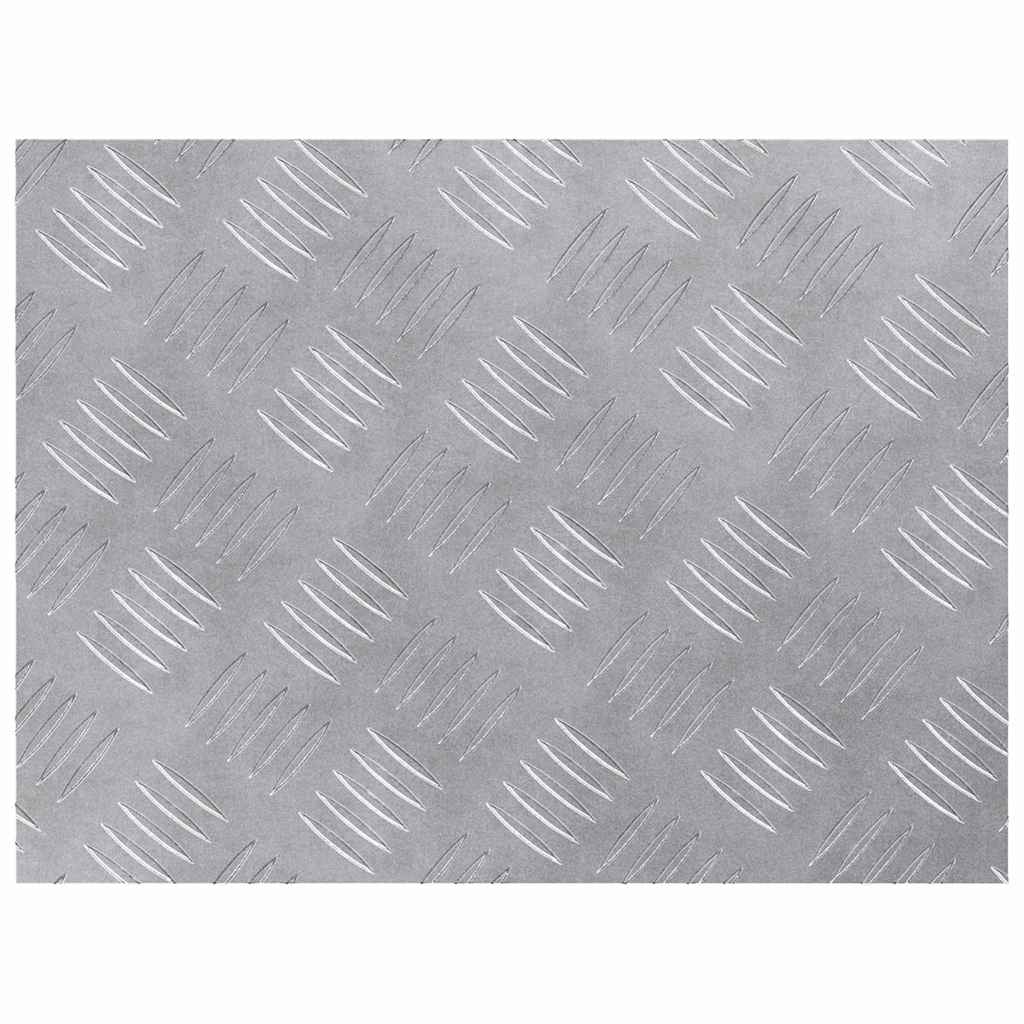 vidaXL Επιφάνειες Καρό 4 pcs Ασημί 40 x 30 cm Αλουμίνιο