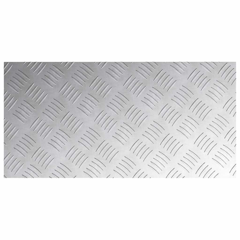 vidaXL Επιφάνειες Καρό 2 pcs Ασημί 60 x 30 cm Αλουμίνιο